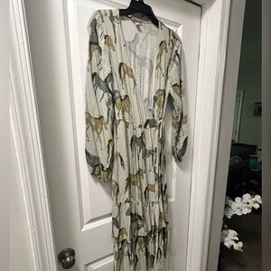 Knox Rose Horse Print Wrap Dress